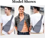 TOLOG Sling Bag Anti-Thief Crossbody Personal Pocket Bag Lightweight Chest Shoulder Backpack for Travel Hiking (Dark Grey) - Image 5